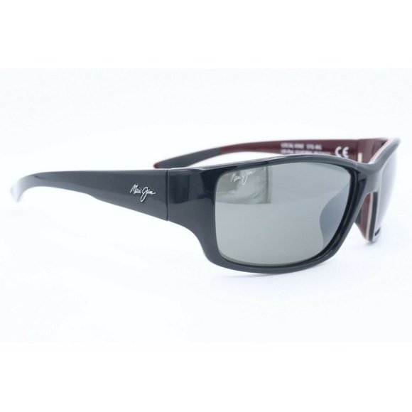 Maui Jim Local kine MJ 810-07E Wrap Black Sunglasses Gray Polarized Lenses (A) - Picture 3 of 6